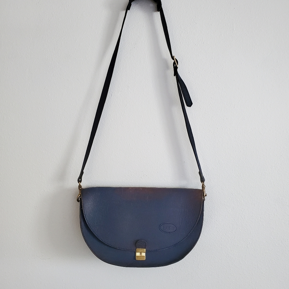 VTG Bree Rare Indigo Leather Messenger Bag